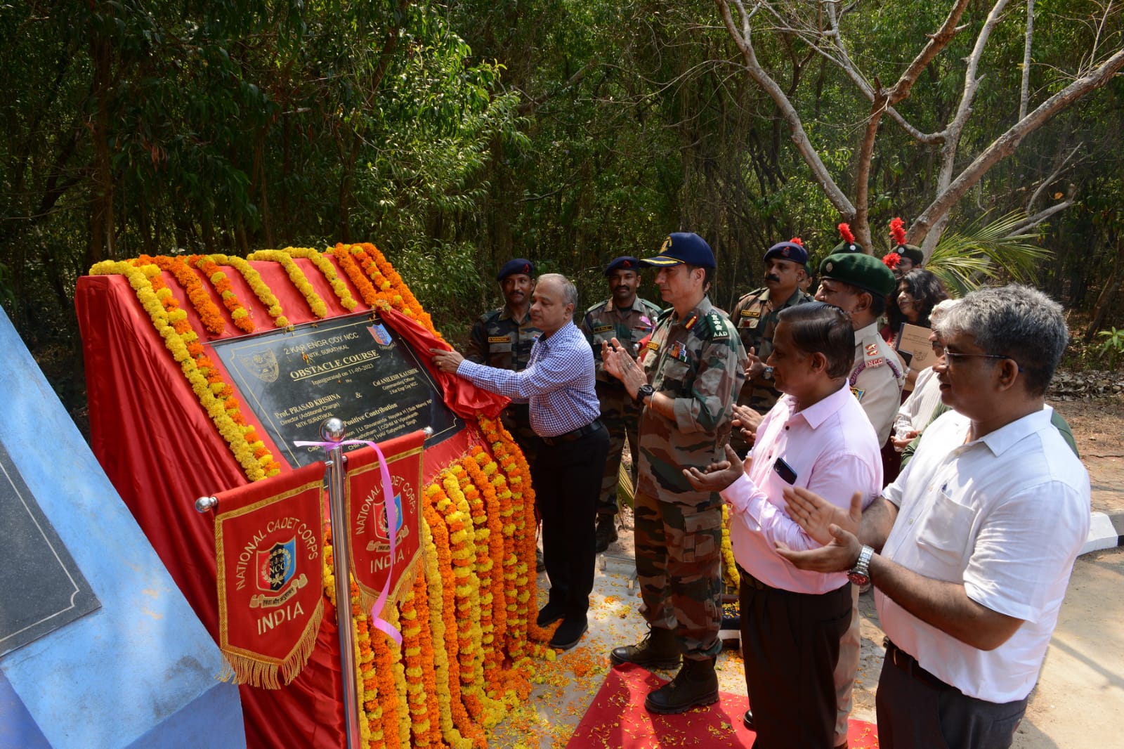 Inauguration of foundation stone for OBSTACLE COURSE at NITK, Surathkal